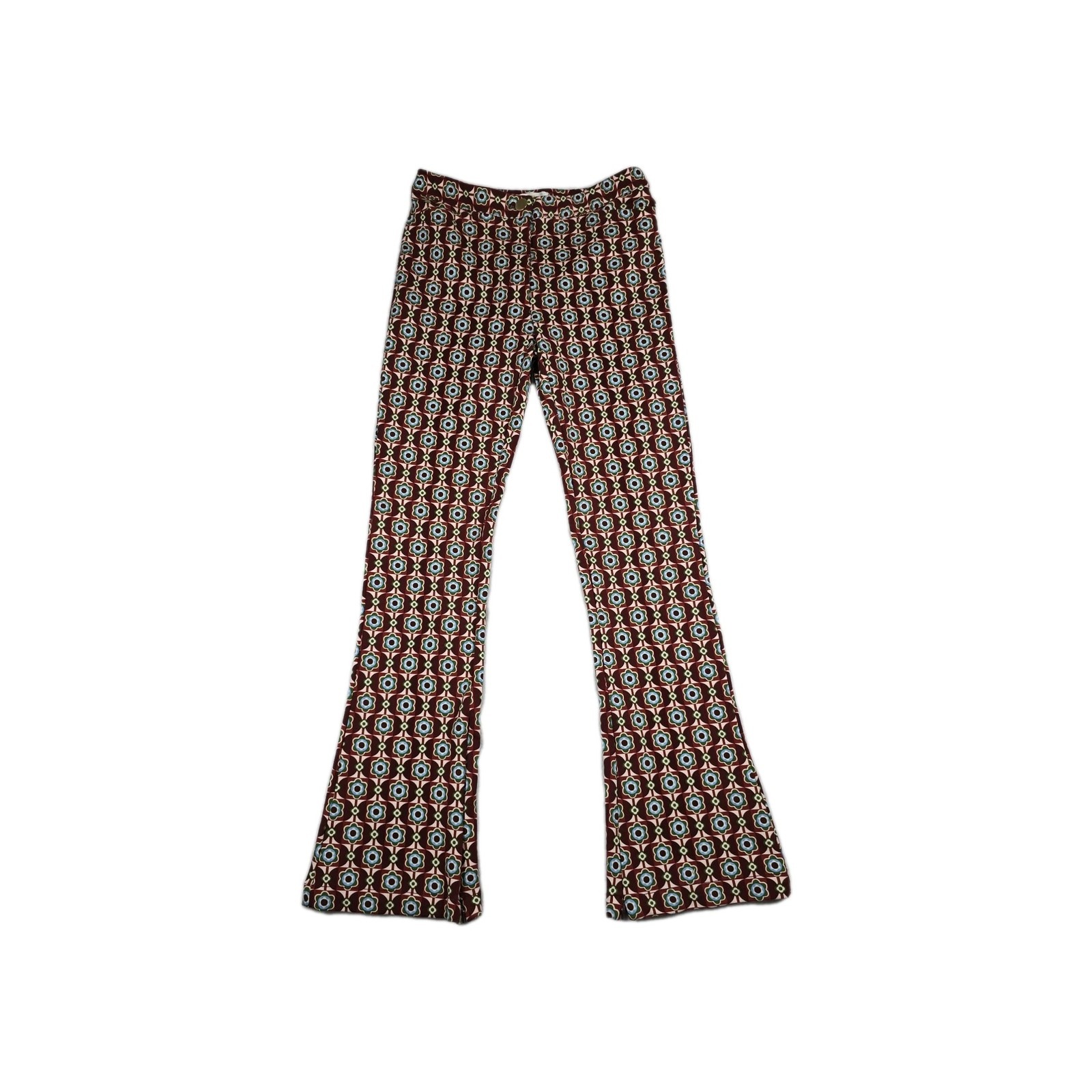 Anthropologie Maeve Mid-Rise Flare Stretch Pants Women's Size 4 Mod