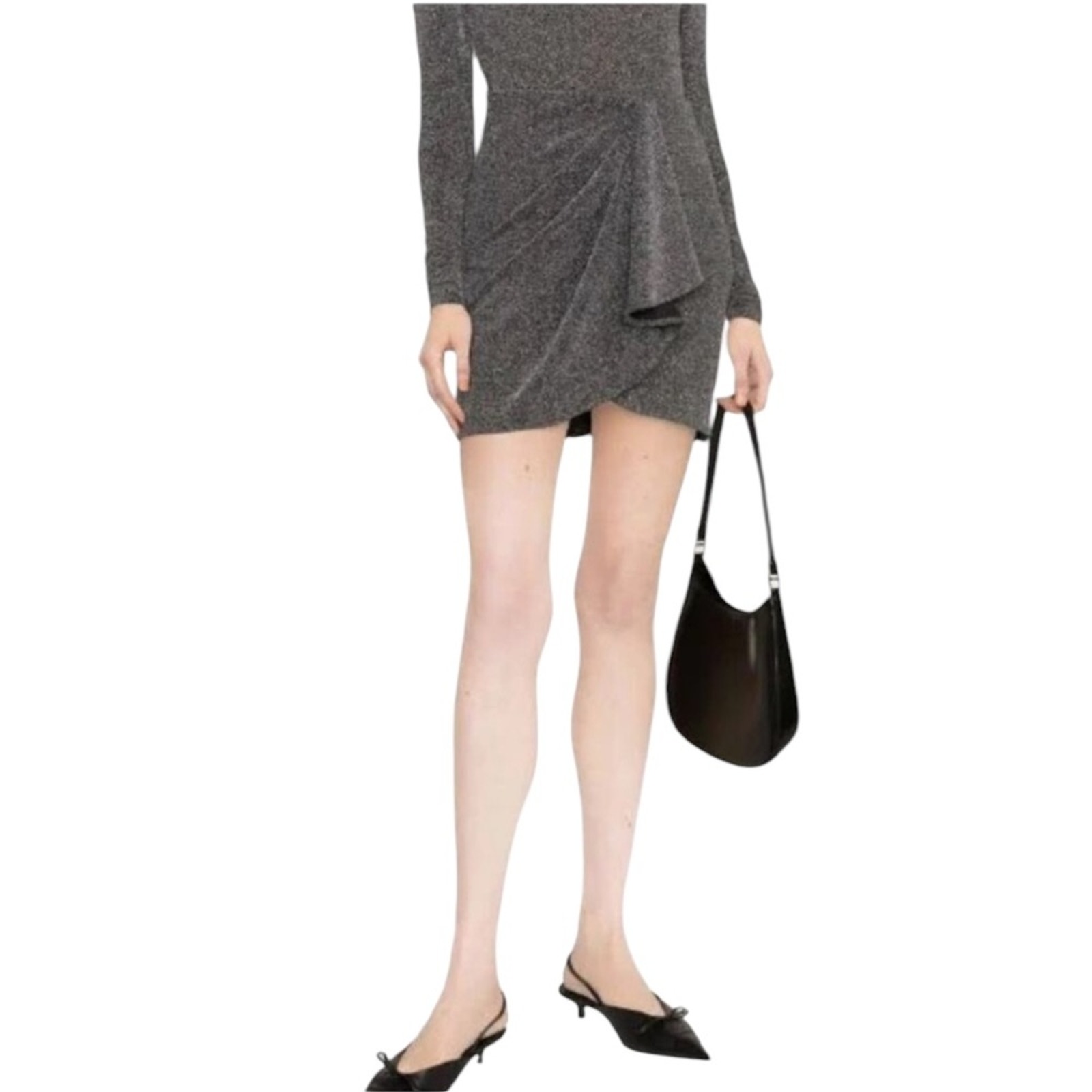 NWOT Isabel Marant Étoile Bergen Glittery Draped Miniskirt - Sz 4