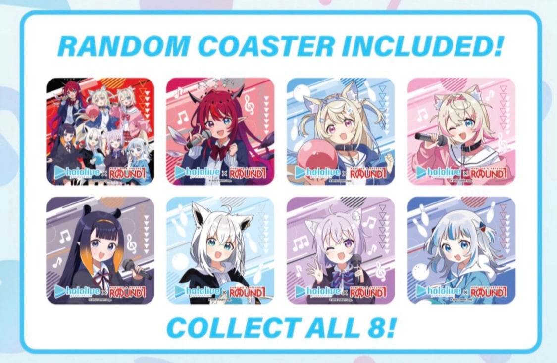 Hololive Round 1 Coaster - 5 pack
