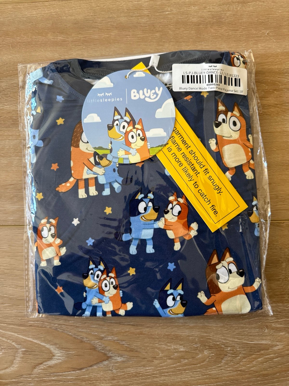NIB Little Sleepies Bluey Dance Mode Two-Piece Pajama Set, 3T