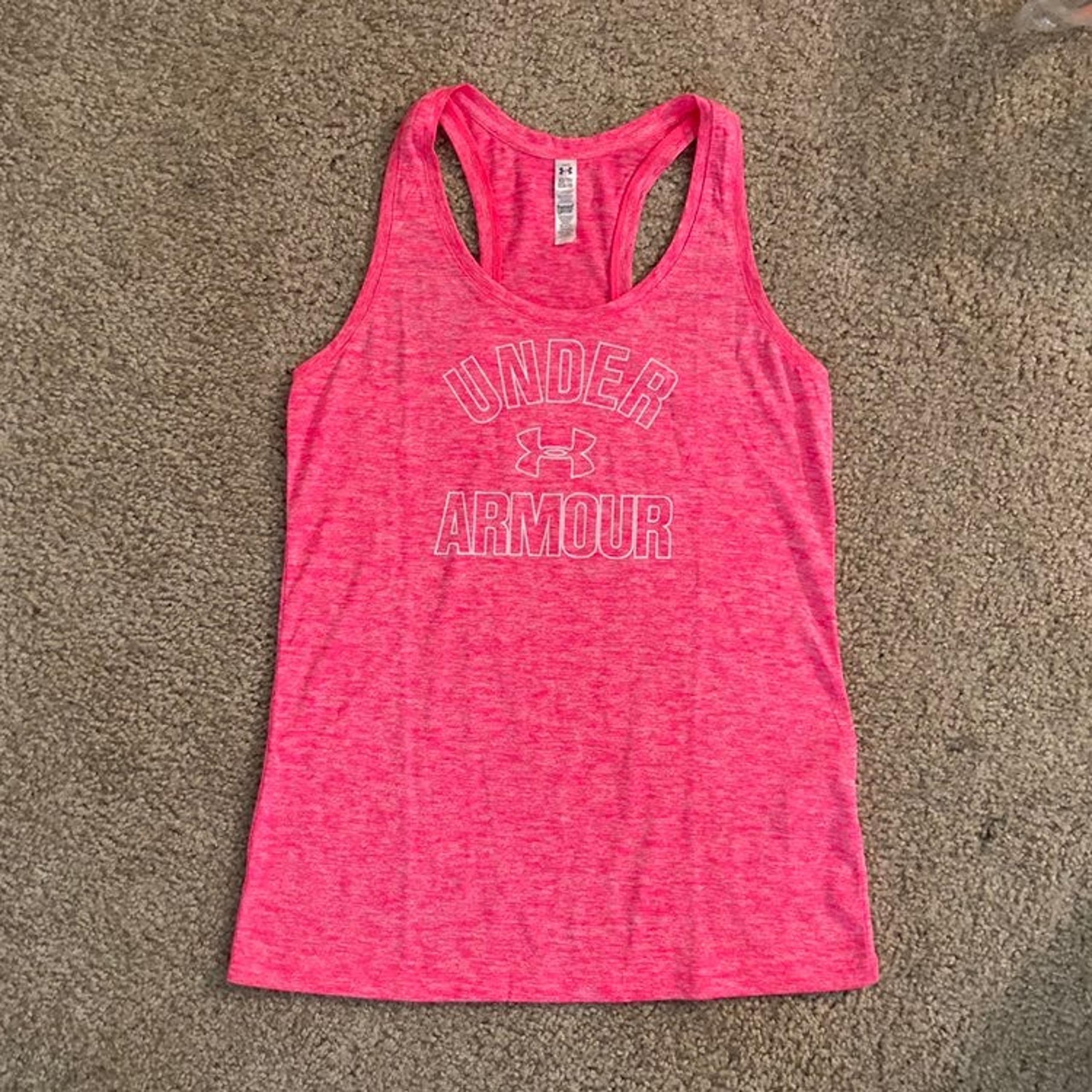 Pink under armour tank top