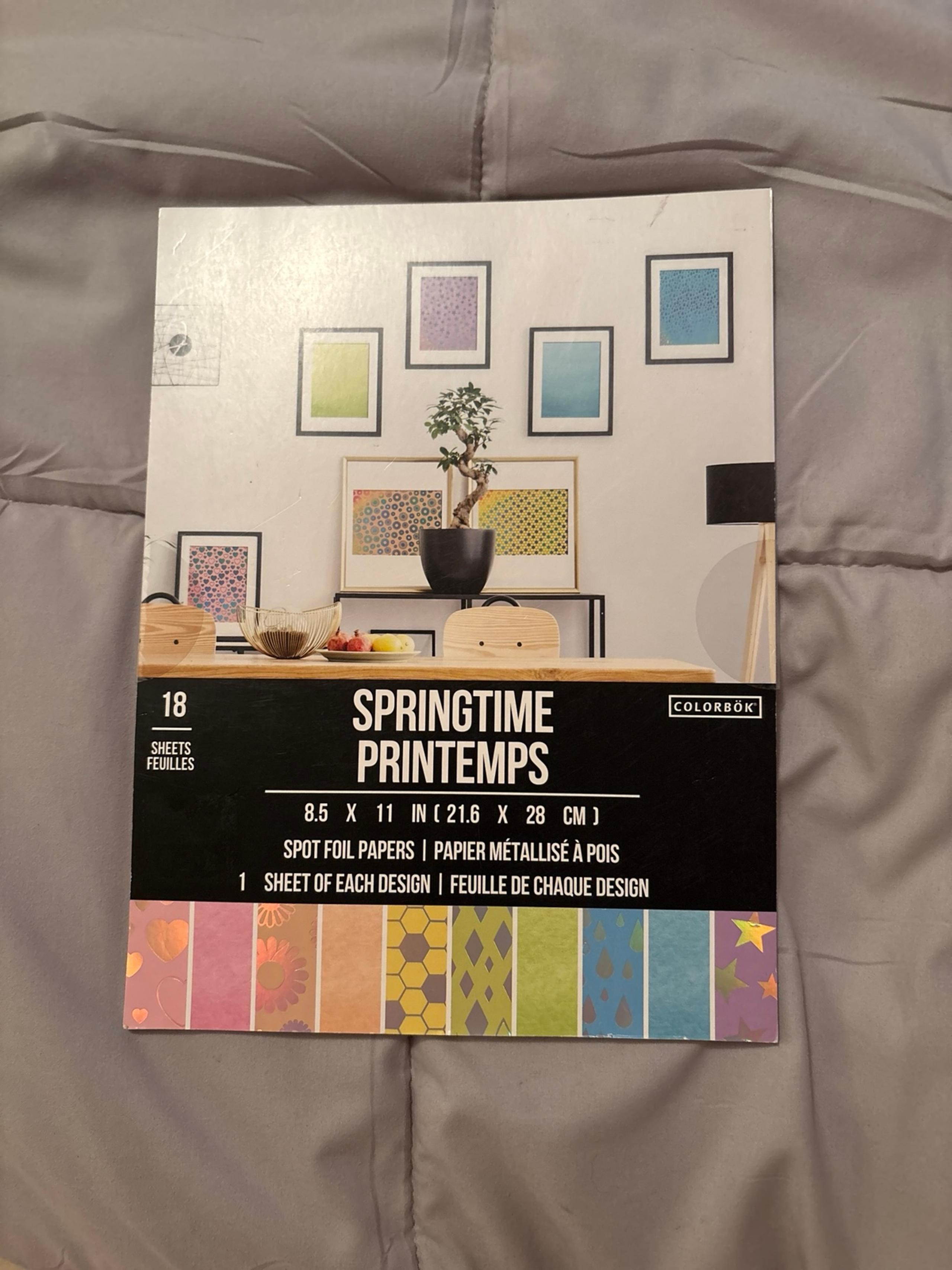 Colorbok Springtime Printemps Foil Decorative Paper
