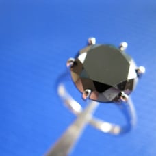 4.85ct 100% REAL NATURAL BLACK DIAMOND RING, CERTIFICATE,FR EE DIA TESTER Size 5