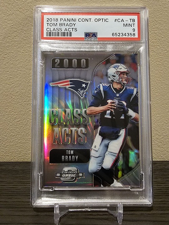 2018 Contenders Optic Tom Brady Class Acts Silver Prizm SER#/175 PSA 9 Patriots