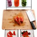 Bamboo Cutting Board With 5 Storage Containers Extensible Vegetable Fruits Meat