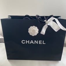 Chanel Shopping Bag big 17” w Camelia and Ribbon (see description)
