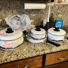 Enamel pots and pans