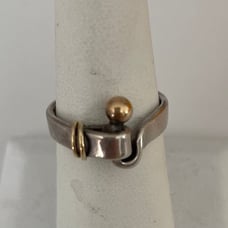 Tiffany Hook and Eye Ring, 18K and Sterling Silver Vintage Rarely Worn, Stored!