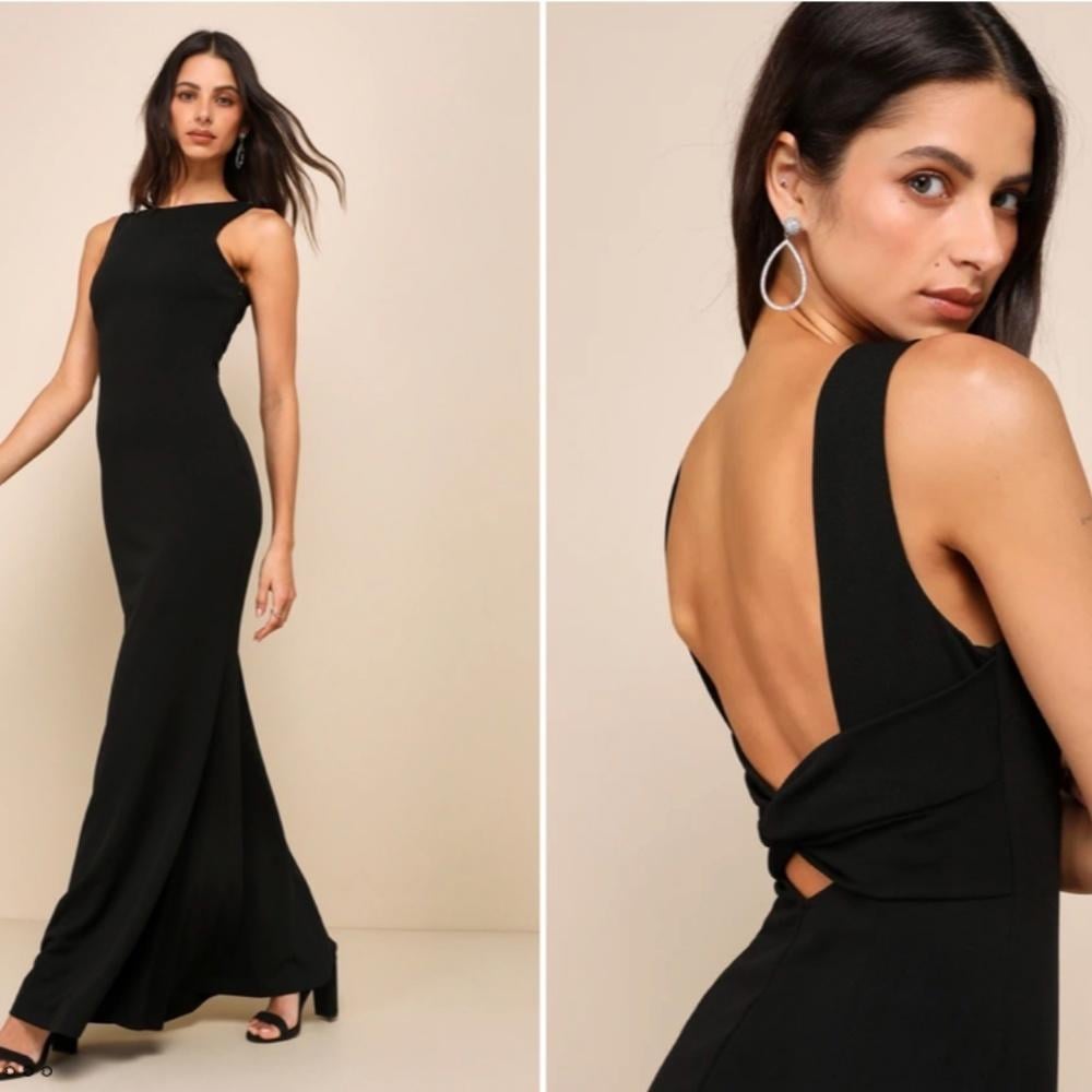 LULU's Prom Wedding Special Event Modern Chic Sexy Mermaid Maxi Dress