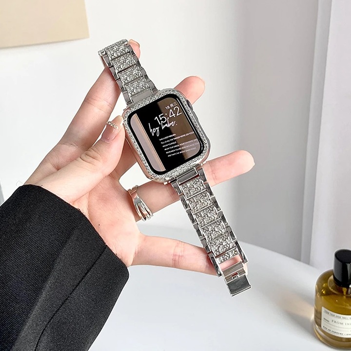 Only Diamond Case + Strap For Apple Watch Series 8 Ultra 49mm Luxury Women Band