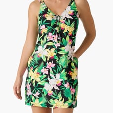 NWT Tommy Bahama Orchid Garden Floral Spa Cover-Up Dress Size L Pockets138