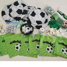 115 pieces cake topper cupcake balloon banner background backdrop soccer Messi
