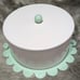 World Market Retro Metal Cake Carrier Bunnies Easter Locking Lid Mint Green