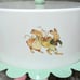World Market Retro Metal Cake Carrier Bunnies Easter Locking Lid Mint Green