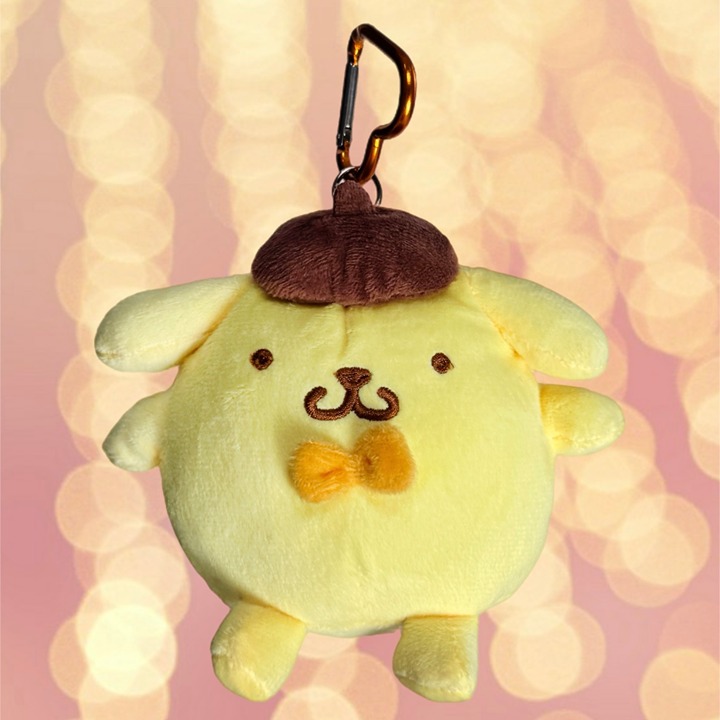 NEW - Sanrio Pompompurin Plush Mascot Carabiner Pouch