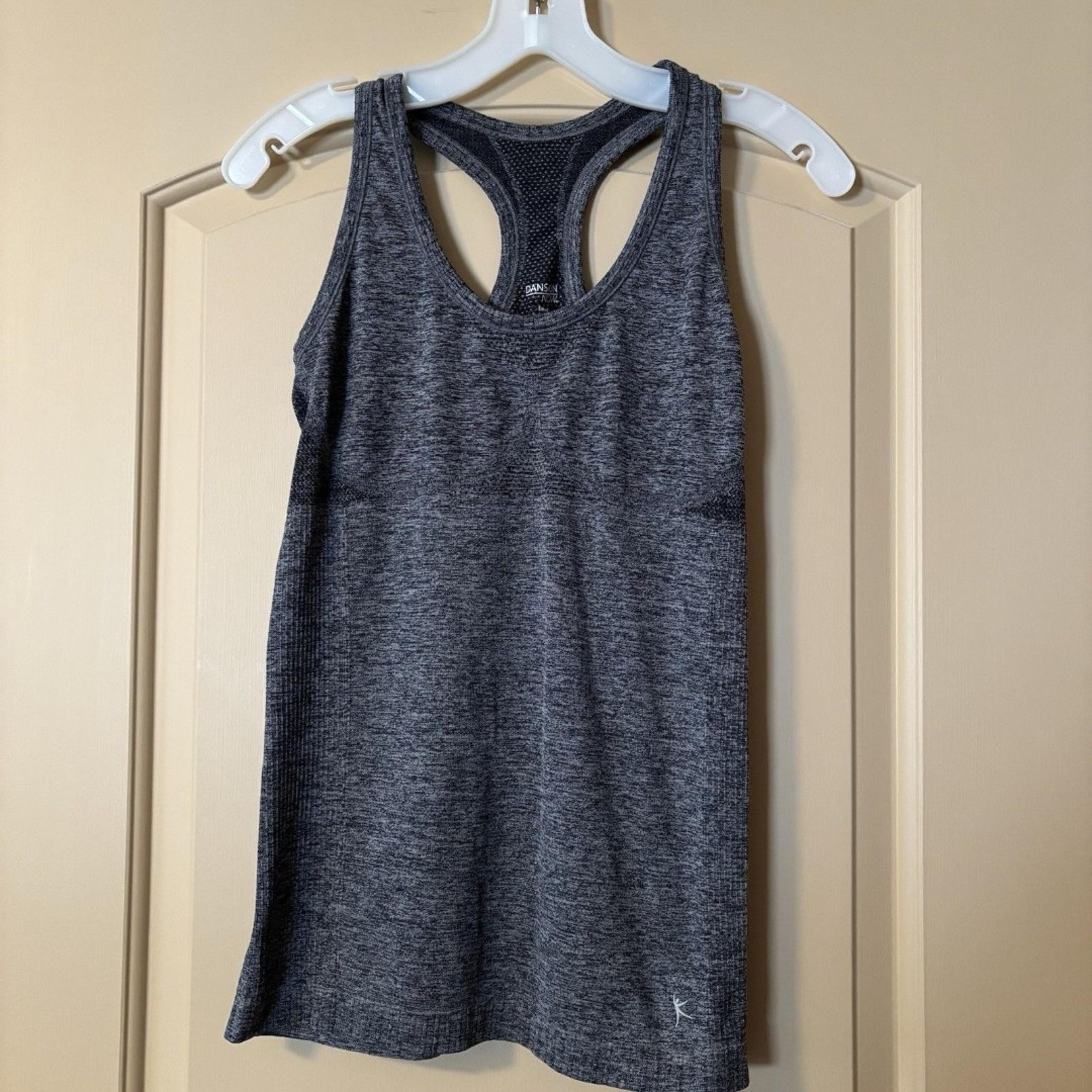 Danskin Now Fitted Gray Women Sleeveless Pullover Active Gym Tank Top Size Large