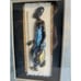 Hand-Carved Wooden Tribal 17” African art Shadow Box Frame with Raffia Lining