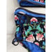 Nanette Lepore Swim Bikini Floral Damask Lace up Swimwear