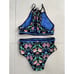 Nanette Lepore Swim Bikini Floral Damask Lace up Swimwear