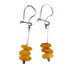 Vintage Egg Yolk Baltic Amber Butterscotch Sterling Silver Dangle Earrings
