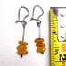 Vintage Egg Yolk Baltic Amber Butterscotch Sterling Silver Dangle Earrings