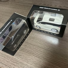 ALPHARD Miniature Car 2-Piece Set Black White New