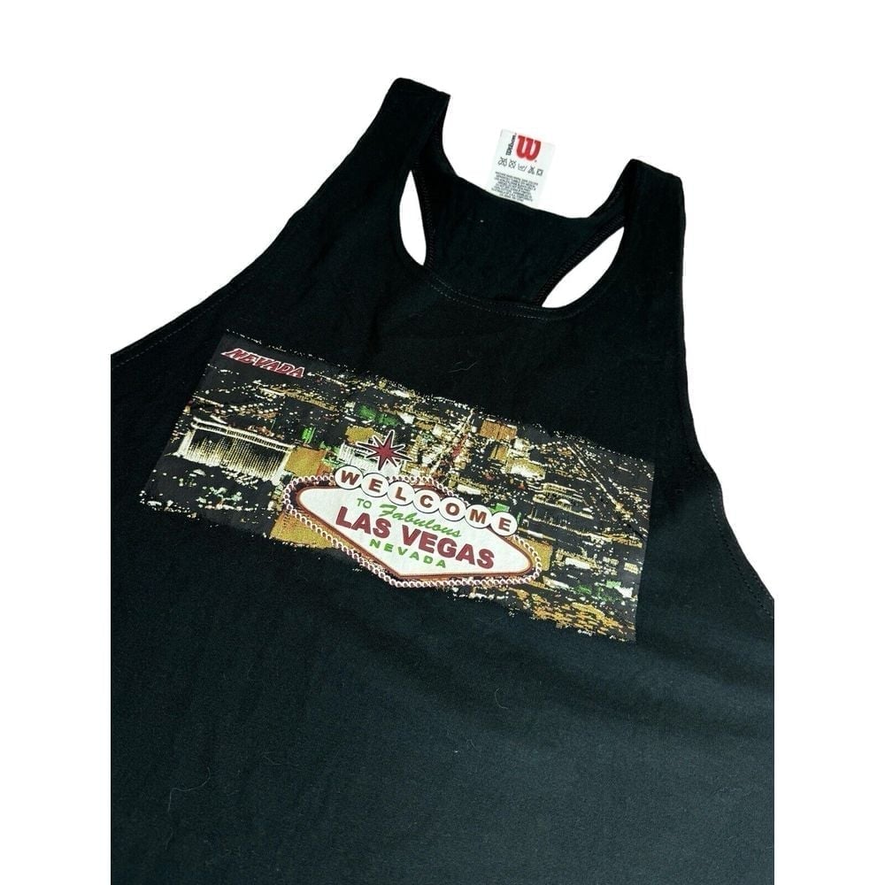 Vintage Wilson Pro 5000 XL Welcome To Vegas Muscle Shirt Racer Back Tank Top