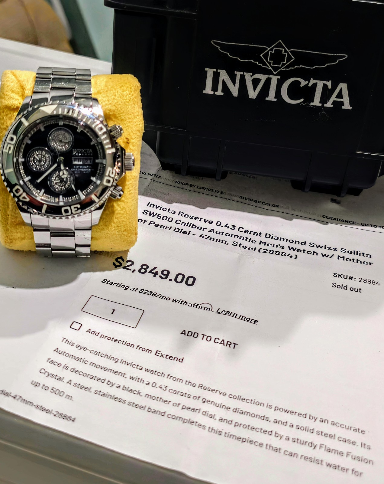 Limited edition Invicta reserve.