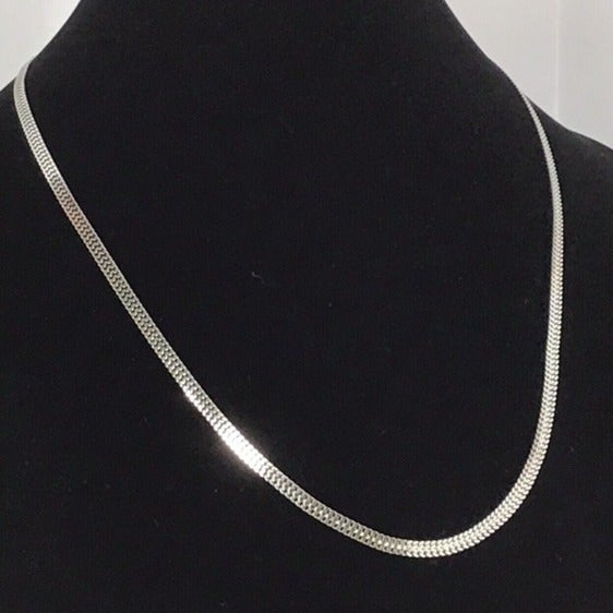 Herringbone Chain Milor Sterling Silver 24” 4mm 12.5g Vintage