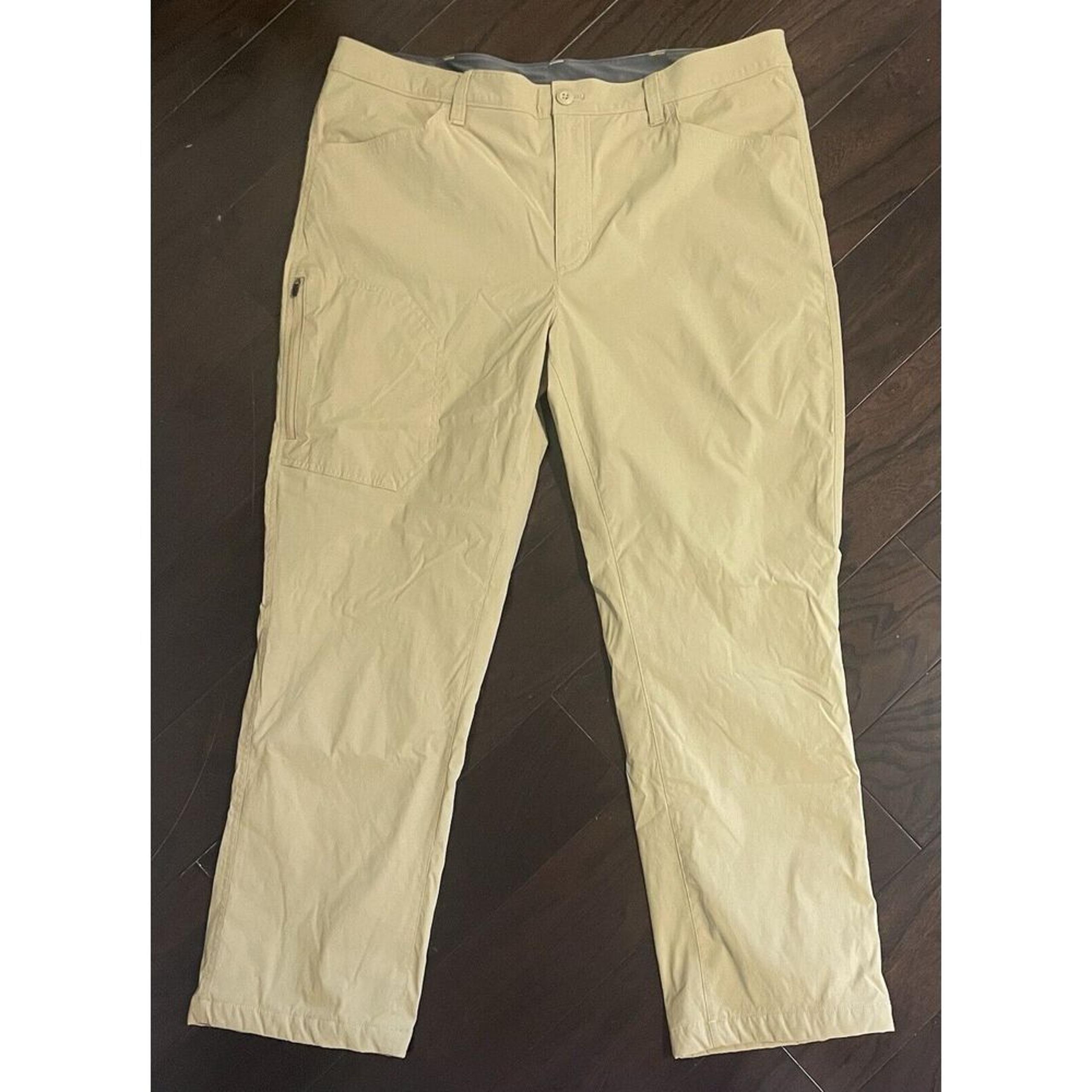 Eddie Bauer Men's Hiking Adventure Tech Pants Fleece Lined Stretch Nylon 40X30