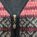 Herman Geist Fair Isle Vest Womens Size Large Black Red Wool Vintage Sleeveless