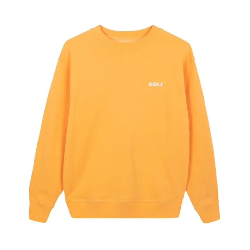 ORANGE BASIC LOGO CREWNECK by GOLF WANG