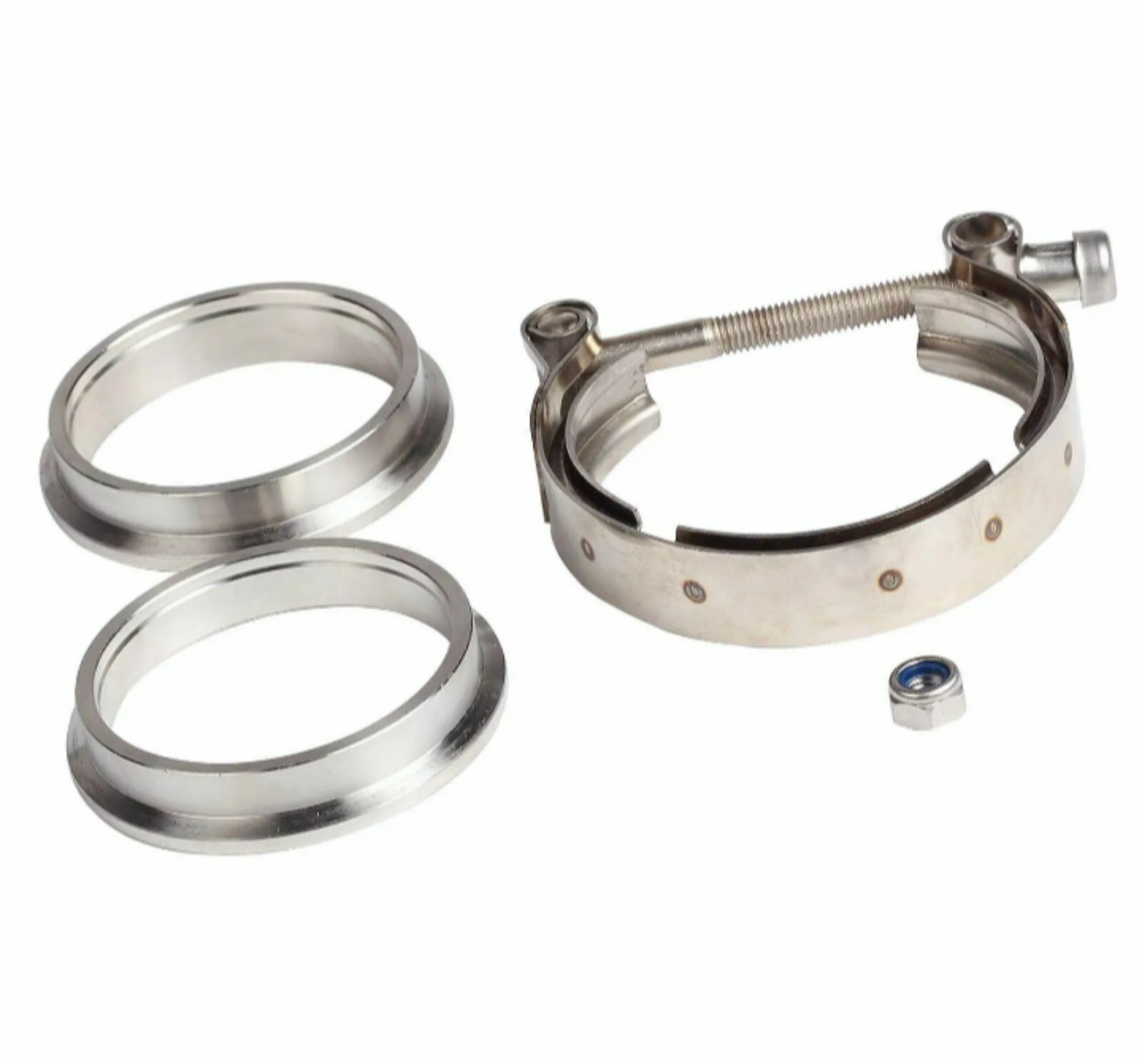 Exhaust 3inch V-band Clamp 3 Male/Female Flange Kit SS304 stainless