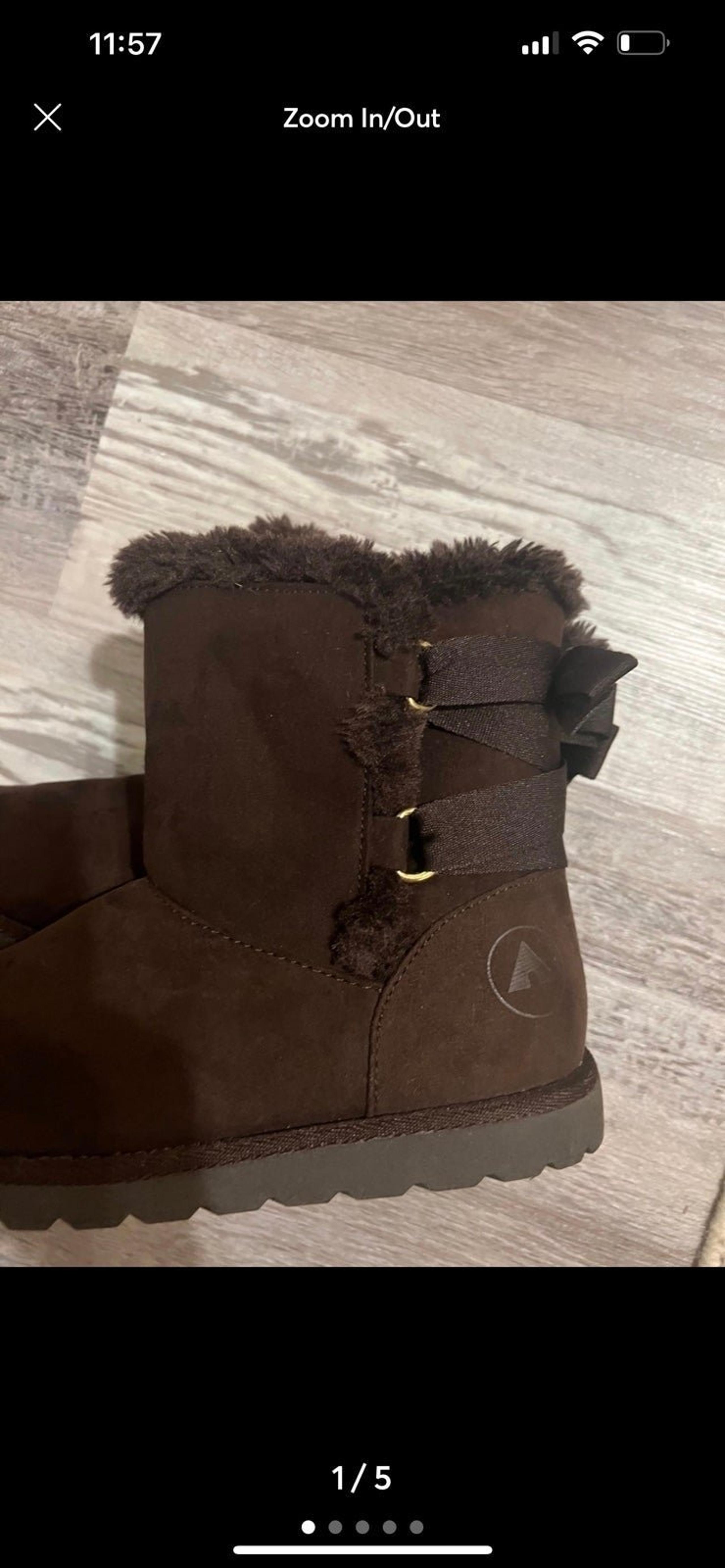 Girls brown Airwalk boot/booties size 2.5 NWT