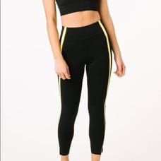 Zyia Lux Neon Yellow Stripe Tight