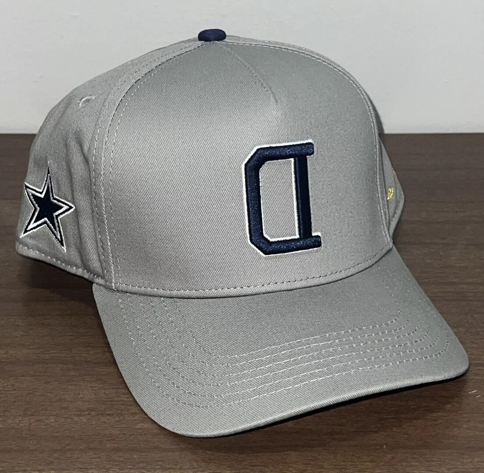 True Brvnd Dallas Cowboys Reverse D Snapback Adjustable Gray Blue NFL Hat Cap
