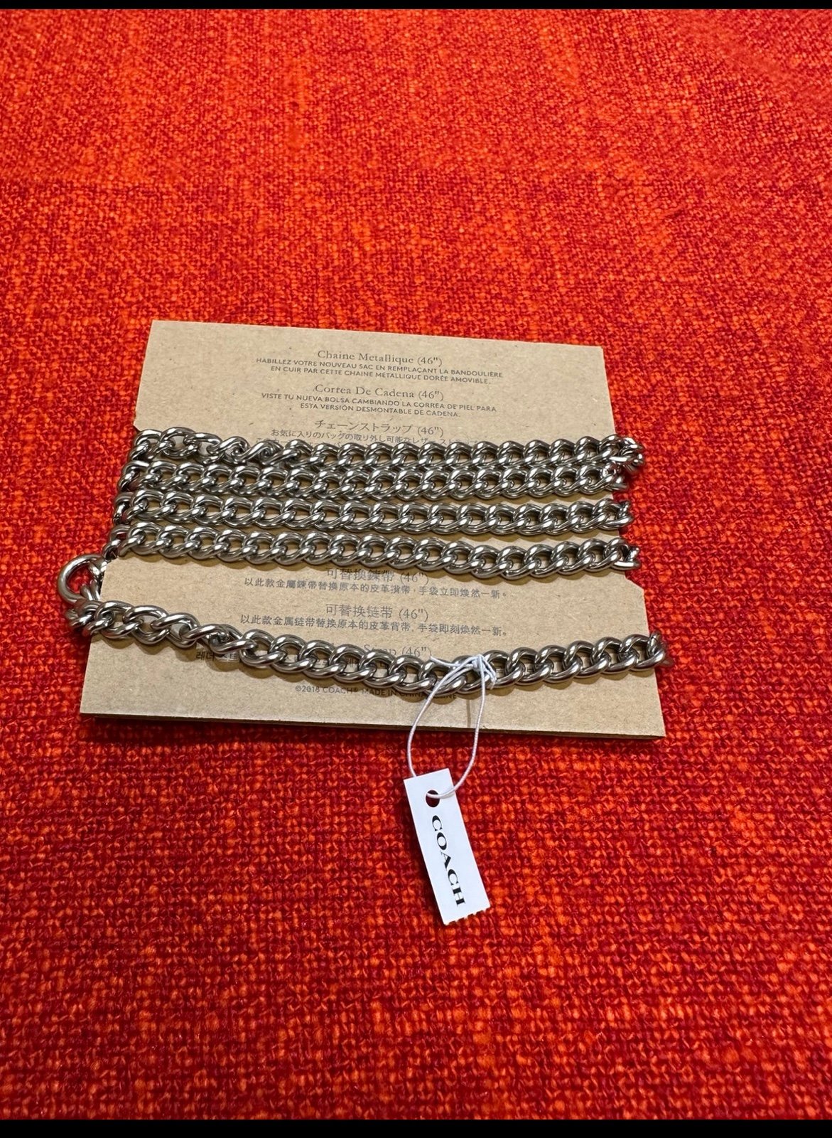 Coach silver purse/bag replacement chain metal strap