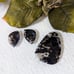 Unique Black Transparent Faceted Moss Agate Drilled Gemstones S135