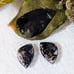 Unique Black Transparent Faceted Moss Agate Drilled Gemstones S135
