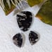 Unique Black Transparent Faceted Moss Agate Drilled Gemstones S135