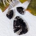Unique Black Transparent Faceted Moss Agate Drilled Gemstones S135