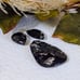 Unique Black Transparent Faceted Moss Agate Drilled Gemstones S135