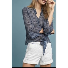 Anthropologie Relaxed Chino Shorts White