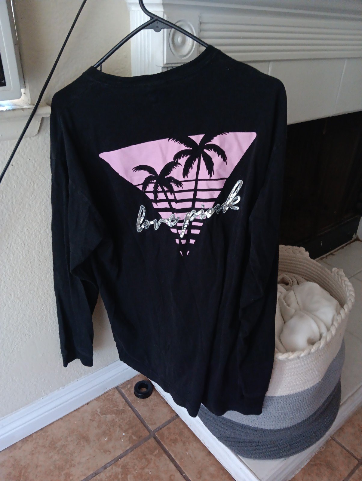 Black bling long sleeve by pink