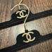 Golden Chanel Black Velvet Pant Hanger