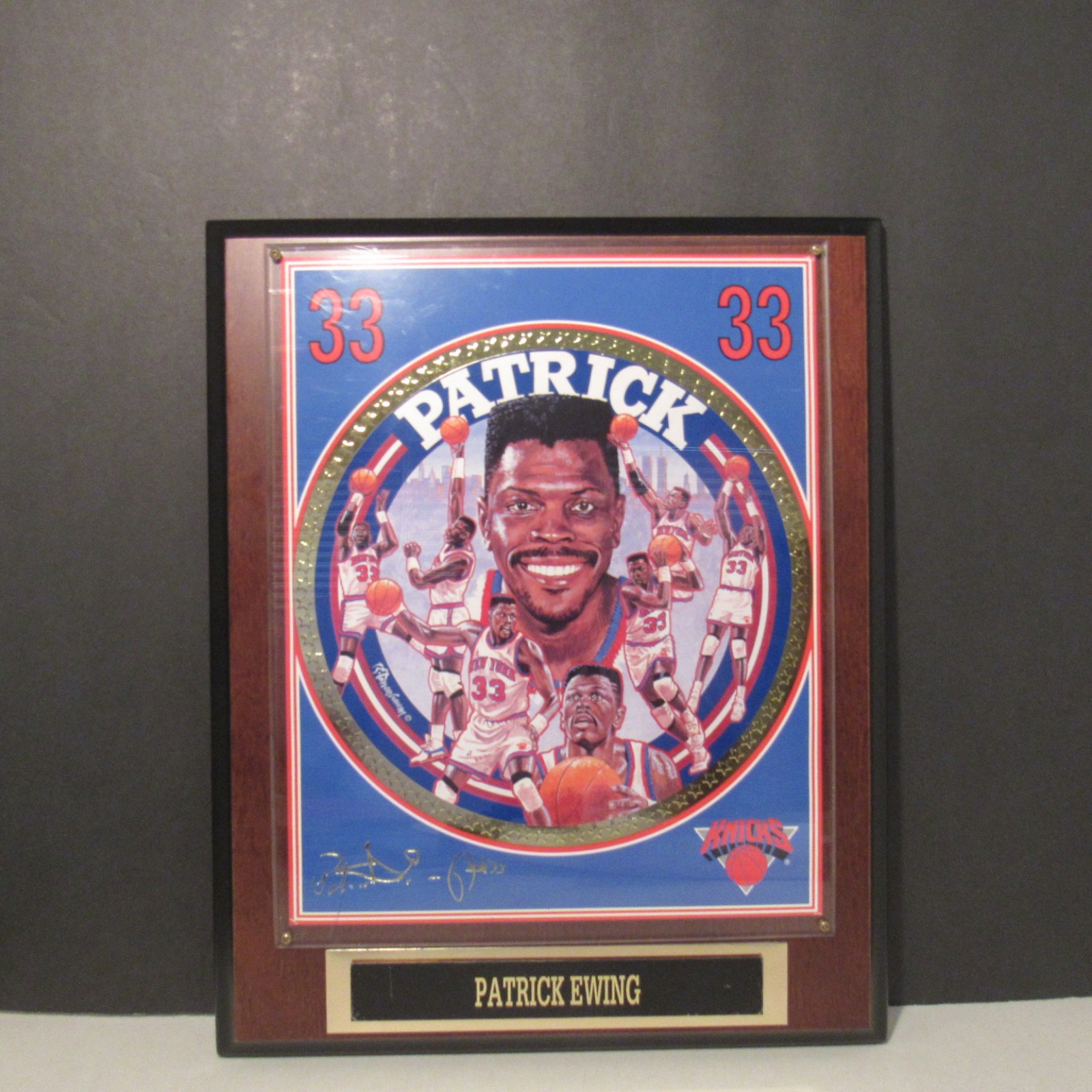 1993 Sports Impressions NBA Superstar Collectors Plaque PATRICK EWING NY Knicks