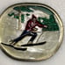 Indiana Metal Craft ~ Vintage (1977) ~ Skiing/Skier ~ Red/White ~ Belt Buckle