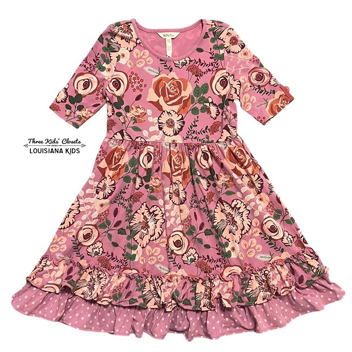 Matilda Jane 12Y Pink Odette Multi Floral Print Dress