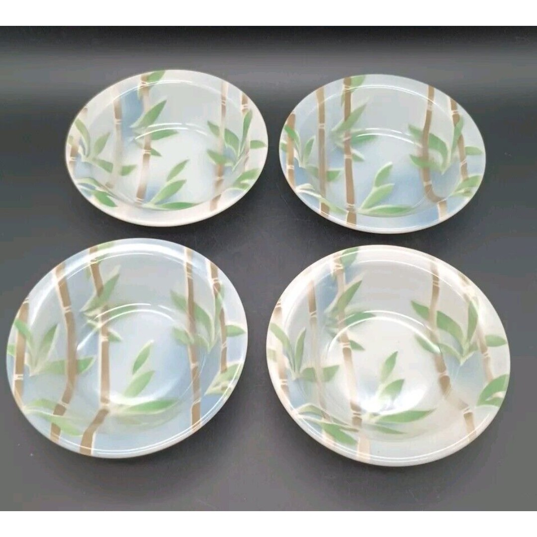 4 syracuse china bowls Airbrushed Bamboo USA 6 Rimmed Restaurant Warehouse