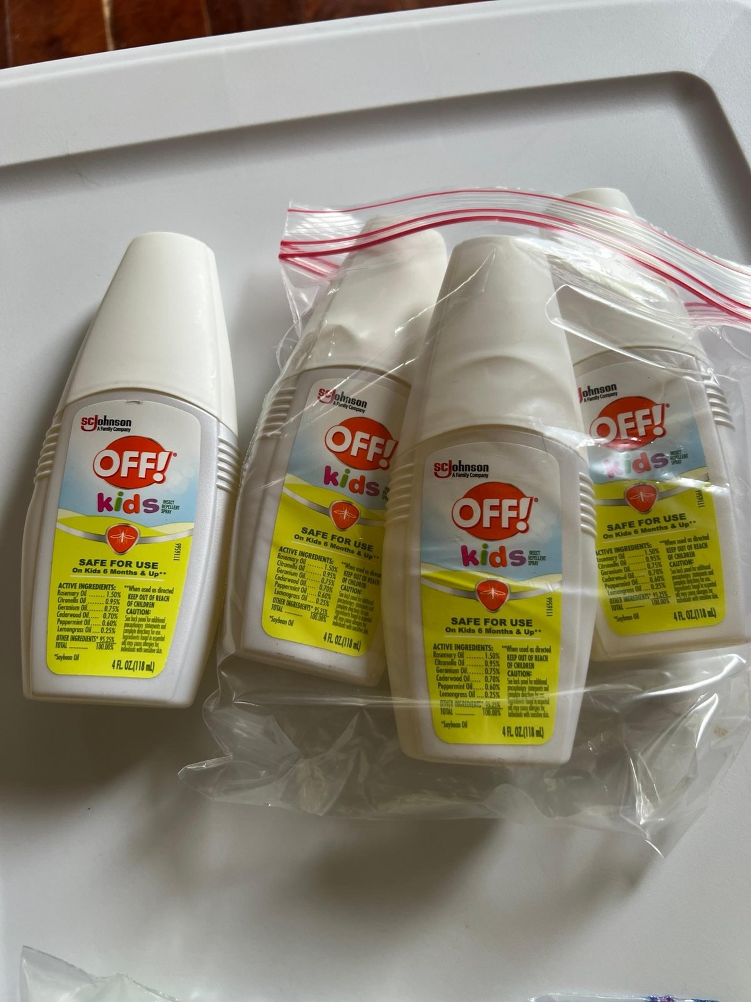 Off! Insect Repellant Spray for Kids 6 Months And Up 4oz 4 Bottles